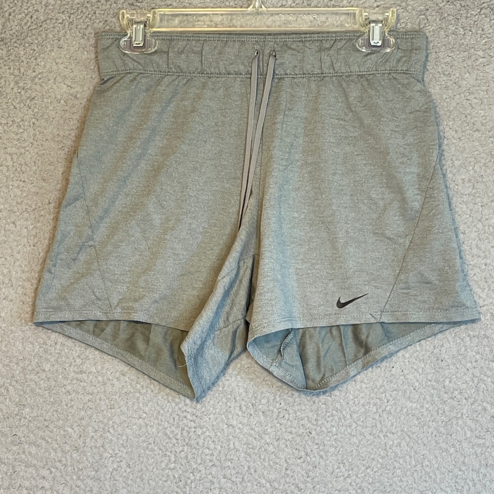 Nike Dri-FIT Training Shorts XS Gray Elastic Waist Activewear Drawstring